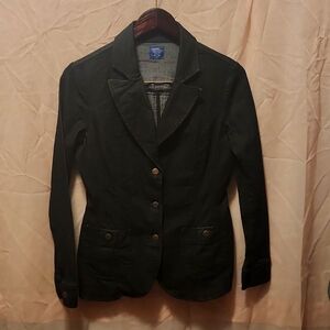 Fitted denim blazer by Jockey. 80s-90s retro. Women's Small. Join the trend!